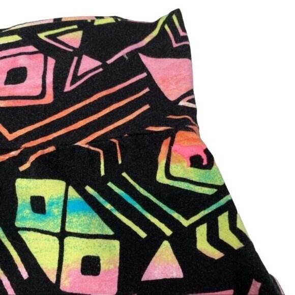 Victoria Secret Pink Neon Black Retro Design Mini Skirt Size S - Picture 3 of 11